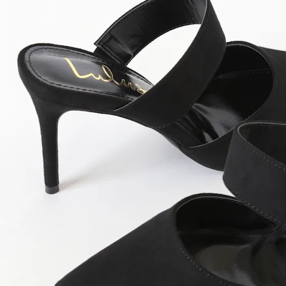 Lulu's Chic Black “Faire” Pointed Toe Mules - Picture 4 of 10